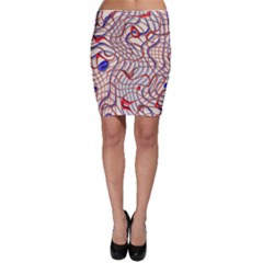 Ribbon Chaos 2 Red Blue Bodycon Skirts