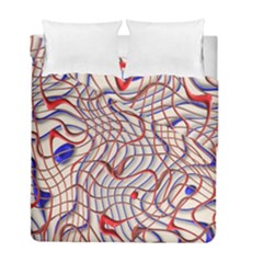 Ribbon Chaos 2 Red Blue Duvet Cover (twin Size)