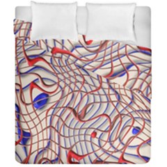 Ribbon Chaos 2 Red Blue Duvet Cover (double Size)