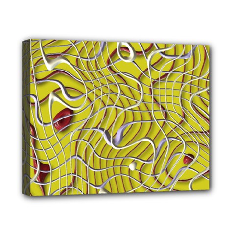 Ribbon Chaos 2 Yellow Canvas 10  X 8  by ImpressiveMoments