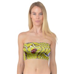 Ribbon Chaos 2 Yellow Women s Bandeau Tops