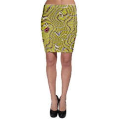 Ribbon Chaos 2 Yellow Bodycon Skirts