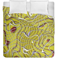 Ribbon Chaos 2 Yellow Duvet Cover (king Size) by ImpressiveMoments