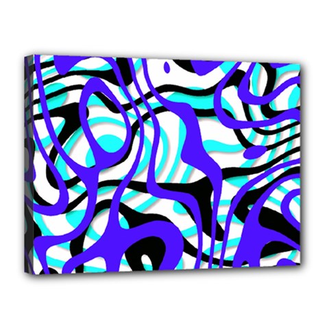 Ribbon Chaos Ocean Canvas 16  X 12 