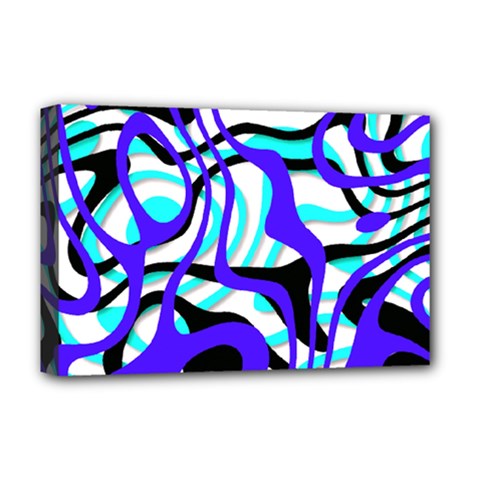 Ribbon Chaos Ocean Deluxe Canvas 18  X 12  