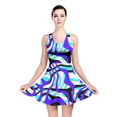 Ribbon Chaos Ocean Reversible Skater Dresses