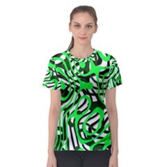 Ribbon Chaos Green Women s Sport Mesh Tees