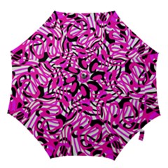 Ribbon Chaos Pink Hook Handle Umbrellas (large)