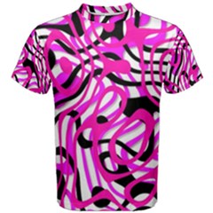 Ribbon Chaos Pink Men s Cotton Tees