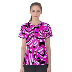 Ribbon Chaos Pink Women s Cotton Tees