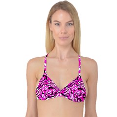 Ribbon Chaos Pink Reversible Tri Bikini Tops by ImpressiveMoments