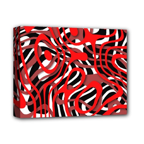 Ribbon Chaos Red Deluxe Canvas 14  X 11 