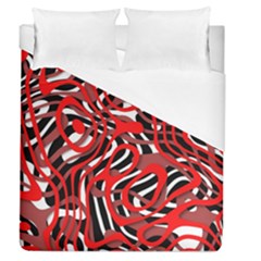 Ribbon Chaos Red Duvet Cover Single Side (full/queen Size) by ImpressiveMoments