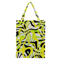 Ribbon Chaos Yellow Classic Tote Bags