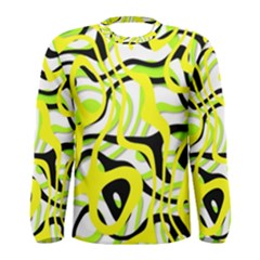 Ribbon Chaos Yellow Men s Long Sleeve T-shirts