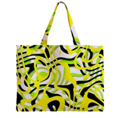 Ribbon Chaos Yellow Zipper Tiny Tote Bags