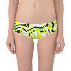 Ribbon Chaos Yellow Classic Bikini Bottoms