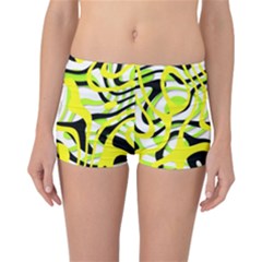 Ribbon Chaos Yellow Reversible Boyleg Bikini Bottoms