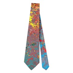 Abstract In Red, Turquoise, And Yellow Neckties (two Side) 