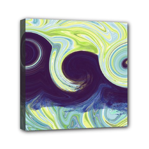 Abstract Ocean Waves Mini Canvas 6  X 6 