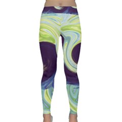 Abstract Ocean Waves Yoga Leggings