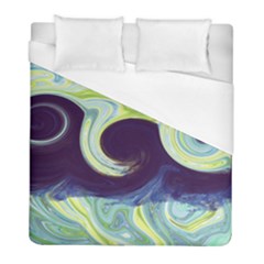 Abstract Ocean Waves Duvet Cover Single Side (twin Size) by digitaldivadesigns