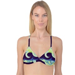 Abstract Ocean Waves Reversible Tri Bikini Tops by digitaldivadesigns