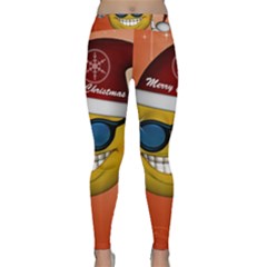 Funny Christmas Smiley With Sunglasses Yoga Leggings