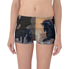 Awesome Dark Unicorn With Clouds Reversible Boyleg Bikini Bottoms