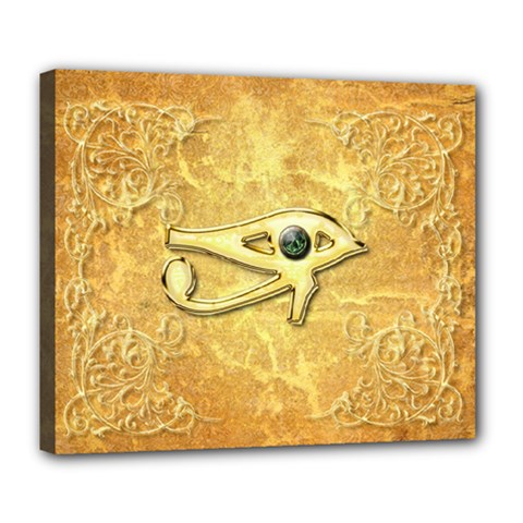 The All Seeing Eye With Eye Made Of Diamond Deluxe Canvas 24  X 20   by FantasyWorld7