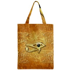 The All Seeing Eye With Eye Made Of Diamond Zipper Classic Tote Bags by FantasyWorld7