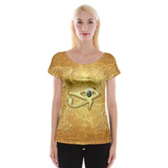 The All Seeing Eye With Eye Made Of Diamond Women s Cap Sleeve Top by FantasyWorld7