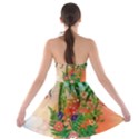 Tropical Design With Palm And Flowers Strapless Bra Top Dress View2