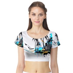 Short Sleeve Crop Top (tight Fit)