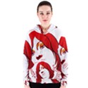 Women face with clef Women s Zipper Hoodies View1