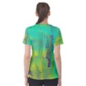 Abstract in Turquoise, Gold, and Copper Women s Sport Mesh Tees View2