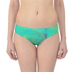 Abstract In Turquoise, Gold, And Copper Hipster Bikini Bottoms