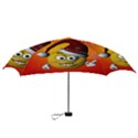 Cute Funny Christmas Smiley With Christmas Tree Mini Folding Umbrellas View3