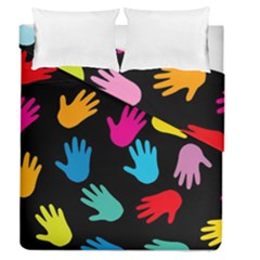 All Over Hands Duvet Cover (full/queen Size)