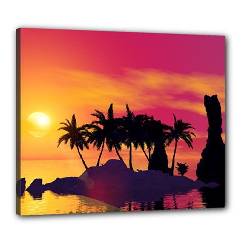 Wonderful Sunset Over The Island Canvas 24  X 20  by FantasyWorld7