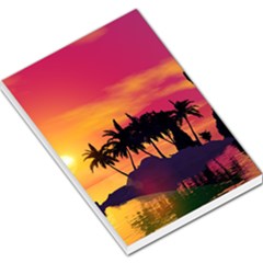 Wonderful Sunset Over The Island Large Memo Pads