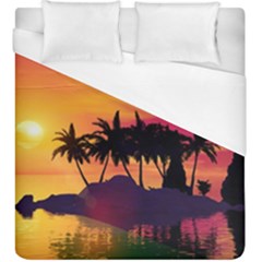 Wonderful Sunset Over The Island Duvet Cover Single Side (kingsize)