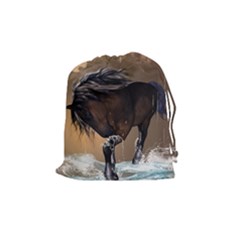 Beautiful Horse With Water Splash Drawstring Pouches (medium) 