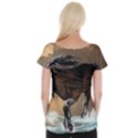 Beautiful Horse With Water Splash Women s Cap Sleeve Top View2