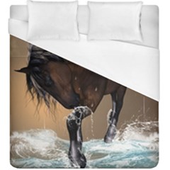 Beautiful Horse With Water Splash Duvet Cover Single Side (kingsize)