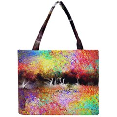 Colorful Tree Landscape Tiny Tote Bags