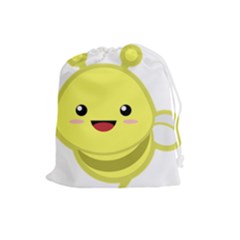 Kawaii Bee Drawstring Pouches (large)  by KawaiiKawaii