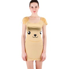 Kawaii Cat Short Sleeve Bodycon Dresses