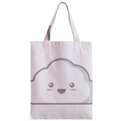 Kawaii Cloud Zipper Classic Tote Bags