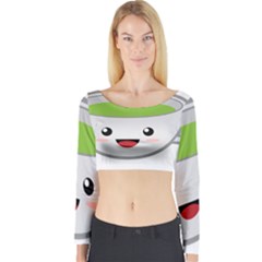 Kawaii Cup Long Sleeve Crop Top